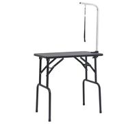 Teenpull Table de toilettage réglable pour Chiens avec Boucle en Acier Inoxydable, Plateau antidérapant 81x48,5 cm, Pliable pour Usage Domestique, idéale pour brossage, Coupe ongle