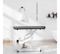 Teenpull Table toilettage Ajustable hydraulique pour Chiens Chats Animaux avec Surface antidérapante en Caoutchouc, Structure en Fer revêtu de Poudre, Potence réglable