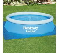 Teenpull Tapis de Sol Piscine Bestway Flowclear Bleu 335x335 cm polyéthylène Protection pour Fast Set Steel Pro Steel Pro Max Hydrium évite saleté débris et Usure