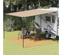 Teenpull Tapis de Tente Sable 300x400 cm en PEHD résistant aux UV avec œillets pour Fixation, Tapis de Sol Coupe Adaptable pour Camping, auvent, Caravane et Plein air