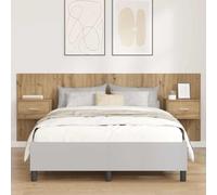 Teenpull Tête de lit avec armoire en chêne artisanal, ensemble de 3 pièces avec tables de chevet, montage mural, 217 x 32,5 x 80 cm, meuble de chambre moderne avec beaucoup d'espace de rangement et