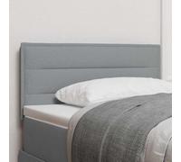 Teenpull Tête de lit LED 100 cm, tissu gris clair, design moderne, avec bandes LED multicolores, alimentation USB, montage mural, durable, pour chambre à coucher