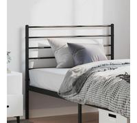 Teenpull Tête de lit métal Noir 100 cm, Design Classique Robuste avec Pieds Stables, Support Confortable pour Chambre à Coucher, Compatible Matelas 100 cm, Finition Acier Enduit Poudre