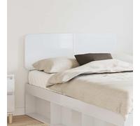 Teenpull Tête de lit moderne en bois blanc brillant, 123 x 90 cm, avec dossier stable, pour chambre à coucher, chambre d'amis, chambre d'adolescent, montage facile et design durable
