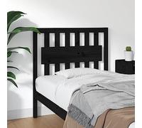Teenpull Tête de lit Noir en Bois de pin Massif 95,5x4x100 cm Design Rustique Soutien Dorsal Confortable pour Chambre à Coucher Cadre de lit spécifique apaisant Naturel