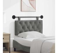 Teenpull Tête de lit Suspendue en Velours Gris foncé 90 x 55 x 7 cm, tête de lit rembourrée, Design capitonné Doux, Montage Mural, dosseret Polyvalent pour Chambre et Salle à Manger
