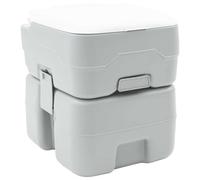 Teenpull Toilette de Camping Portable Gris en polyéthylène Haute densité 41,5 x 36,5 x 42 cm, légère et compacte pour randonnée Bivouac Trekking Tente Sac Couchage, Usage extérieur