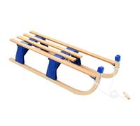 Teenpull Traîneau Pliable en Bois 110 cm siège Stable avec Patins métal, Corde de Traction pour Enfant et Adulte, idéal pour Neige, Pente et Loisir en Plein air