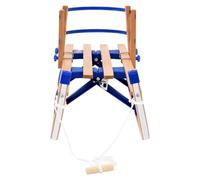 Teenpull Traîneau Pliable en Bois avec Dossier 119 cm, Patins métalliques, Corde de Traction, siège Confortable, stabilité et sécurité pour Enfant et Adulte, idéal pour Neige, Pente