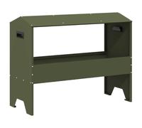 Teenpull Trough d'alimentation pour Le bétail Vert Olive en Acier laminé à Froid 79 x 35 x 62 cm capacité 15 kg résistant aux intempéries Facile à Nettoyer pour Usage intérieur et extérieur