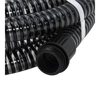 Teenpull Tuyau d'aspiration avec raccords en laiton noir, 25 m, en PVC, flexible, robuste, résistant aux pliures, pour arrosage, terrasse, balcon et pelouse