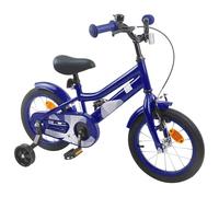 Teenpull Vélo pour Enfants 16 Pouces Bleu foncé Cadre Acier 4-6 Ans avec Frein sécurité Selle Confortable et Garde-Boue pour Balade et Loisir en Plein air