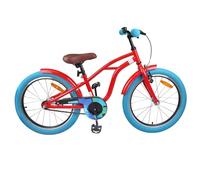 Teenpull Vélo pour Enfants 18 Pouces Rouge avec Cadre Acier, Selle et Frein étrier, idéal pour Les 5-7 Ans, Balade en Plein air, stabilité et Confort assurés