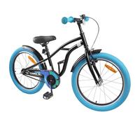 Teenpull Vélo pour Enfants 20 Pouces Noir en Acier avec Selle Ajustable, Frein linéaire, Garde-Boue, Sonnette et béquille, idéal pour balades, randonnée et Cyclisme Urbain sécurisé