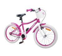 Teenpull Vélo pour Enfants 20 Pouces Rose avec Cadre Acier, Selle et Guidon réglables, Frein sécurité, idéal pour Cyclisme Plein air, Balade, randonnée, Sport et Trajet Urbain