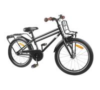 Teenpull Vélo pour Enfants 22 Pouces Noir avec Cadre Acier, Selle, Frein Efficace, Garde-Boue Pratique, idéal pour Balade, randonnée et Cyclisme en Plein air