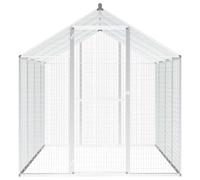 Teenpull Volière d'extérieur en Aluminium Robuste 178 x 242 x 192 cm avec Treillis sécurisé, Espace d'exercice pour Oiseaux, Convient intérieur extérieur, Facile à Assembler