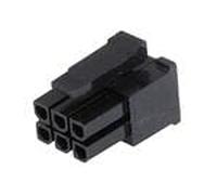 Teensy Connecteur femelle 3 mm 6 broches / 2 rangées droites Noir Montage mural 230 volts alternatif Prise