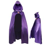 TeenTitans-Raven - Cape à capuche de luxe avec capuche - Costume d'Halloween pour femme, taille S