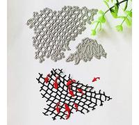 Teenxful Bluelans 2 pcs Poissons et filet de pêche Coupe en métal de matrices de gaufrage Pochoir Modèle de moule pour DIY Album de scrapbooking papier Fabrication de cartes Art Craft Decor