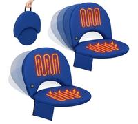 Teenyyou Lot de 2 coussins chauffants portables pour blanchisseurs avec soutien dorsal, coussin chauffant extra pliable avec USB 3 niveaux de chauffage et poche pour sport de plein air (bleu marine)