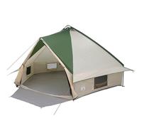Teepee Tente pour 10 Personnes, Vert et Blanc, Polyester 185T avec Sac de | 10 personnes, design vert et blanc, polyester 185T, taffeta, résistant à la pluie et au soleil, barres, haubans, piquets