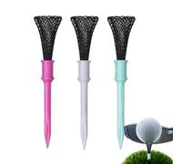 Tees de golf en bambou - Tees de golf en plastique - Design Castle Tees en maille, base d'outils antidérapante, 3 pièces, très élastique, pour une utilisation durable en intérieur, pour la pratique à