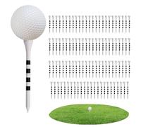Tees de golf en bois - Support assorti de marques de 7 cm | Ensemble de tees de Gołf rayés en bois durable | Fournit des tees créatifs et durables améliorant les compétences de golf, ce qui en fait un
