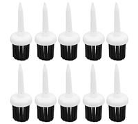 Tees de golf en plastique faible résistance plus de distance cohérente hauteur brosse tees golfs zéro friction choix complet golf tee-shirt pour la formation des pilotes de golf (Cheveux noirs blancs)