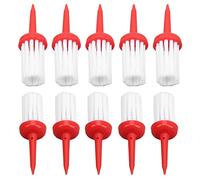 Tees de golf en plastique faible résistance plus de distance cohérente hauteur brosse tees golfs zéro friction choix complet golf tee-shirt pour la formation des pilotes de golf (Cheveux rouges et
