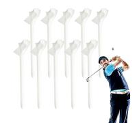 Tees de golf zéro friction - Support de chemin d'aviation pour plus de précision | Design PP blanc 7,6 à 6,35 mm, support de balle plus longue, rehausseur de swing de sport, outil d'entraînement de