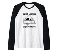 Tees, Hauts et Accessoires de Camping Small Camper Big Adventure Manche Raglan