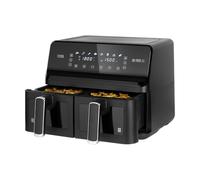 Teesa Friteuse Sans Graisse XXL Puissance 2700W Double Chambre 2x4L AIR FRYER DUAL POT LCD Affichage 7 Programmes de Cuisson TSA8089