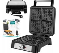 Teesa gaufrier 1600W, 4 gaufres, acier inoxydable, puissance réglable