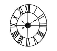 Teesa Horloge Murale Analogique Grand Aluminium 60 cm TSA0039 Noir