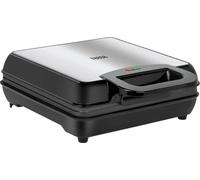 Teesa TSA3224 Gaufrier XXL, 4 gaufres, 1100W, noir, antiadhésif
