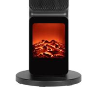 Teesa TSA8062 Ventilateur d'air chaud avec imitation de cheminée 800/2000W, noir