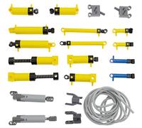 TEESE 21pcs Kits pneumatiques compatibles avec Les pièces Lego Technic, Tige de Pression de Piston, Tuyau de Cylindre de Pompe à air, pièces de Rechange de Camion de Voiture MOC