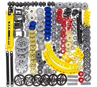 TEESE 233 pièces compatibles avec Lego, Technic Gears Axes Goupilles Roues Absorbantes Pneus Différentiels Impactants Pistes pour Projet (couleur aléatoire)