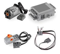 TEESE 4pcs Technic Motor Set avec moteur Swith Light Cable, boîte de batterie, compatible avec les pièces Lego Technic