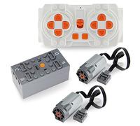 TEESE 4pcs Technic Motor Set avec télécommande de Moteur, boîte de Batterie, Compatible avec Les pièces Lego Technic