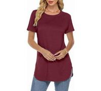 Teesho Chemise longue femme, manches longues, élégante, avec dent de lion, en coton, décontractée, style tunique, Large