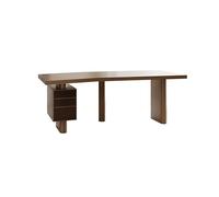 TEESONG Bureau de coiffeuse en bois massif avec tiroirs, convient pour les chefs d'entreprise, table de consultation simple de beauté médicale