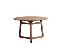 TEESONG Bureau Table Basse Table à Manger Ronde en Noyer Noir, idéale for Un Petit Appartement, Restaurant ou café Familial Table à Thé