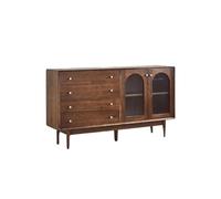 TEESONG Casiers pour Restaurants Meubles de Cuisine rétro 160 x 40 x 90 cm, Table de Rangement d'entrée Moderne, Meubles en Bois Couleur Noyer Armoire de Garde-Manger
