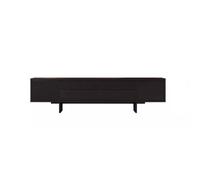 TEESONG Meuble TV de salon rétro en bois massif noir pour la maison, meuble TV minimaliste, meuble TV décoratif avec rangement (A: 200 cm x 42 cm x 60 cm)
