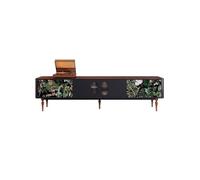TEESONG Meuble TV en bois de frêne pour salon, chambre à coucher, meuble de rangement en bois massif avec rangement (B : 200 cm x 40 cm x 52 cm)
