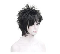 TEESONG Perruques pour Femmes Perruques Synthétiques Coiffure Punk Courte Perruque De Cheveux Raide Homme Perruque de Remplacement de Cheveux(02)