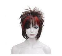 TEESONG Perruques pour Femmes Perruques Synthétiques Coiffure Punk Courte Perruque De Cheveux Raide Homme Perruque de Remplacement de Cheveux(01)