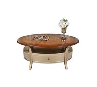 TEESONG Petites Tables de Bout Table Basse Moderne La Table Basse de Bureau en Bois de Luxe léger utilise Deux Tables à thé elliptiques Simples for Petit Appartement Tables Basses pour Le Salon